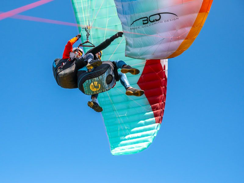 Gutschein zum verschenken für Frauen und Männer: Gleitschirm Tandemfliegen in Oberbayern im Chiemgau am Chiemsee