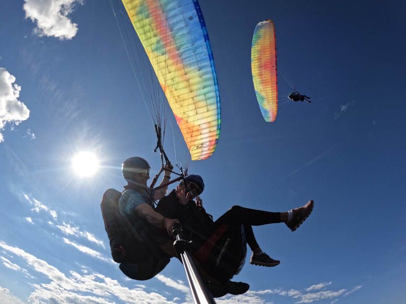 Wertgutschein zum verschenken für Frauen und Männer: Gleitschirm Tandemfliegen in Oberbayern im Chiemgau am Chiemsee